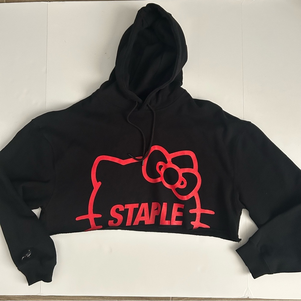 Staple and Hello Kitty Black Hoodie with Red Accents | Size XL
